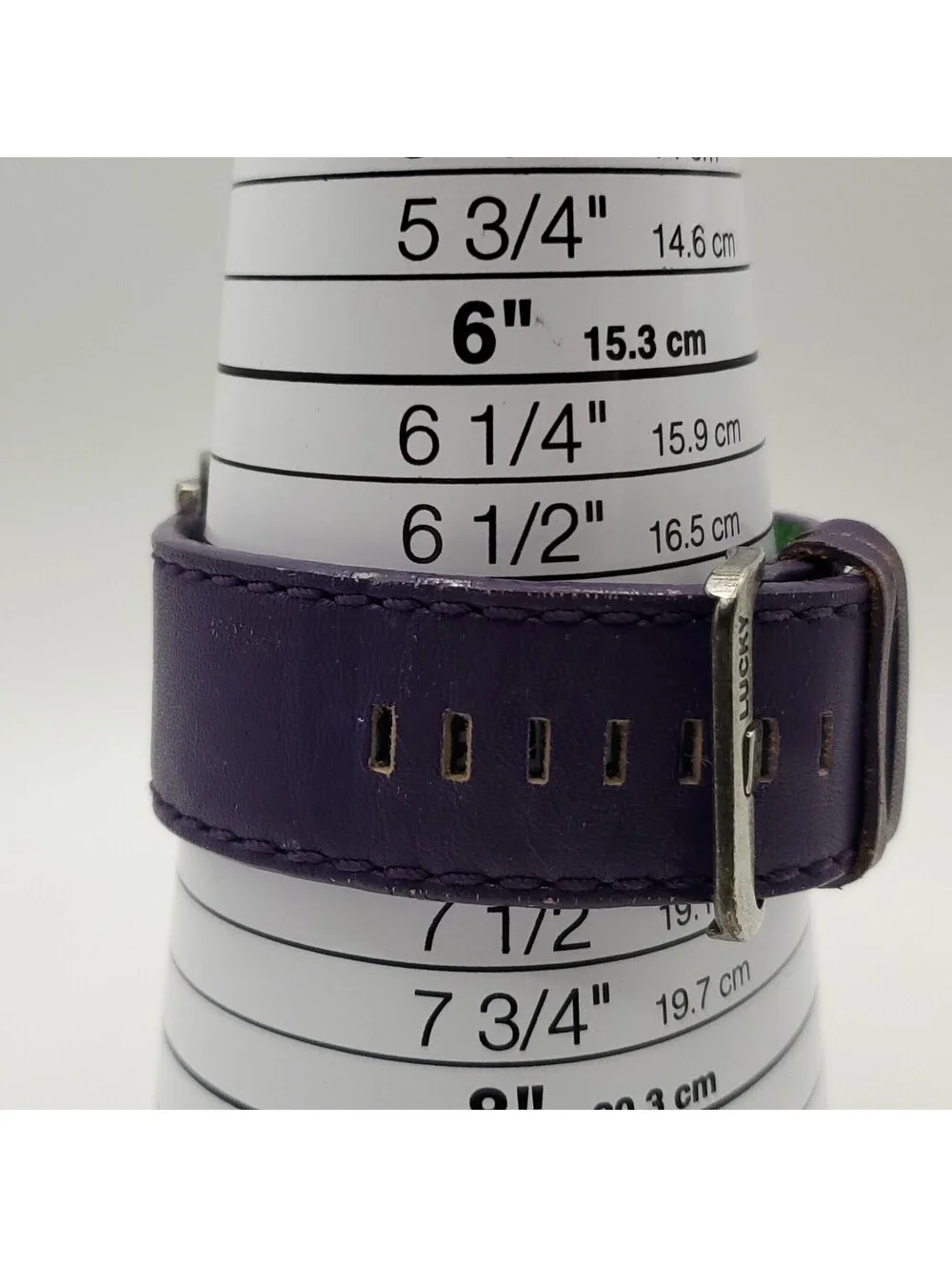 Lucky Brand Quartz Womens Watch 37mm Square Face Love Purple/Green New Battery